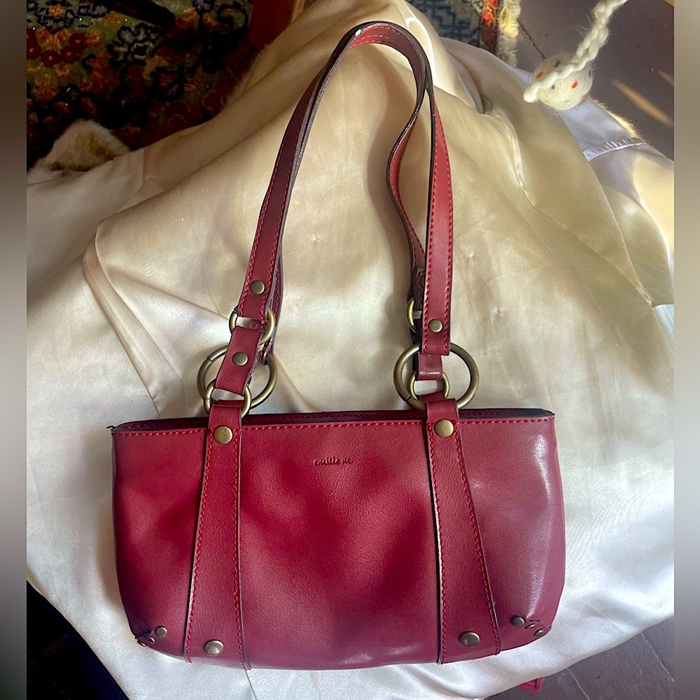 emilie m. red handbag- y2k